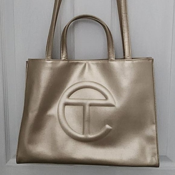Telfar Medium Shopping Bag - Gold - Picture 1 of 5